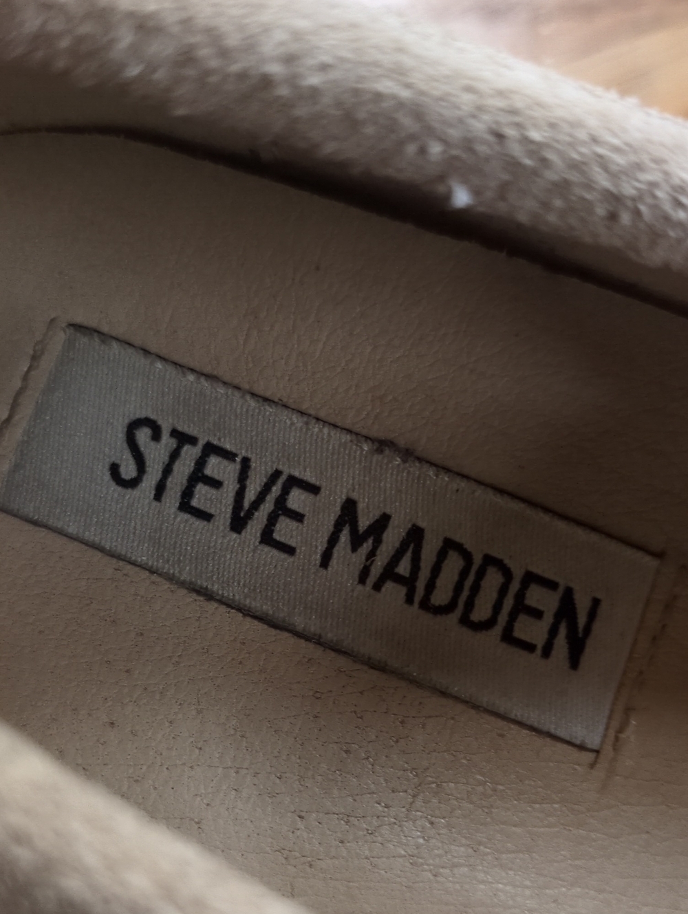 Steve Madden Binary Tan Suede Platform Penny Loafers Size 7 - Picture 8 of 11